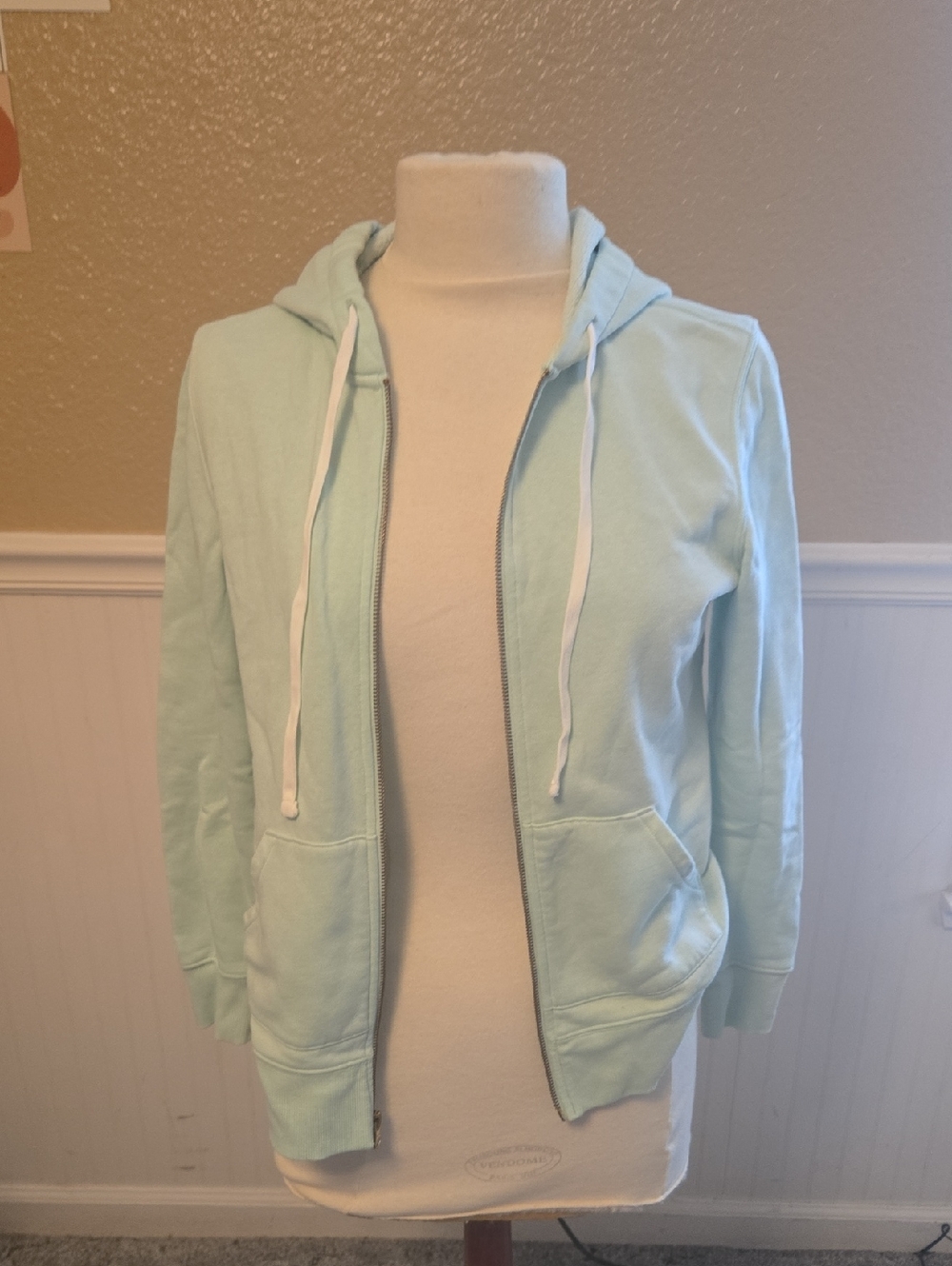 Old Navy Mint Green Hooded Zip-Up Sweatshirt